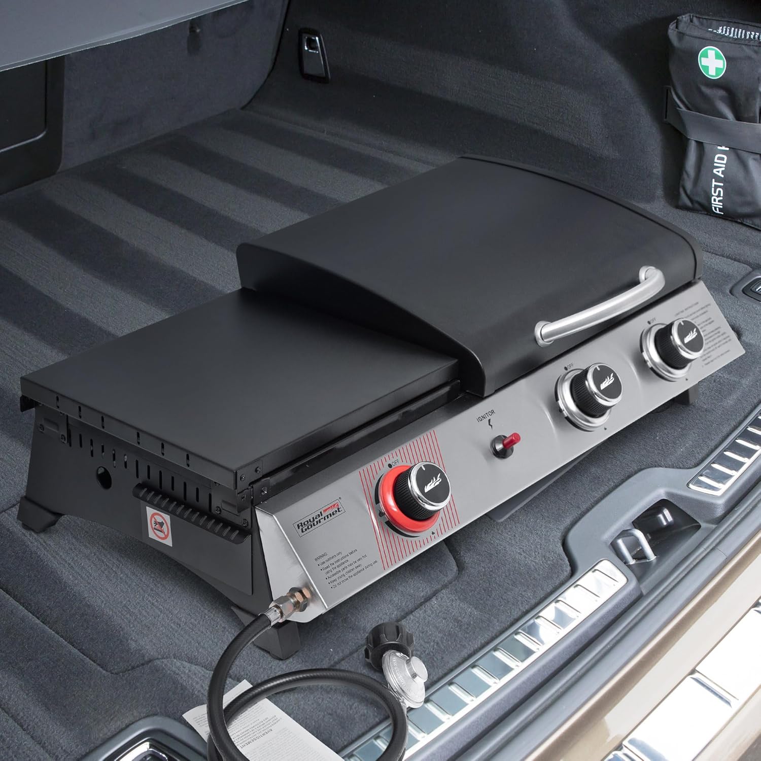 Royal Gourmet PD1305H 3 Burner Propane Gas Grill and Griddle Combo Lid 3-in-1 Grill Griddle Combo wourant