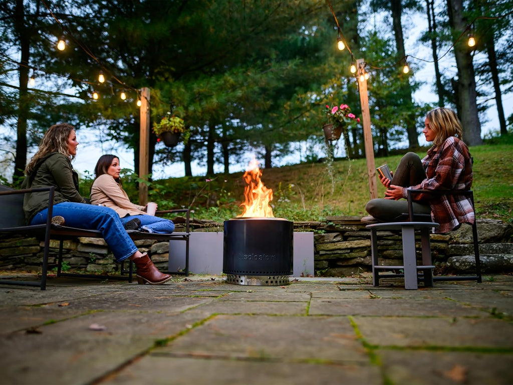 Solo Stove Bonfire 2.0 with Stand, 19.5 Inch Smokeless Fire Pit with Removable Ash Pan - Portable Outdoor Fire Pit - Stainless Steel Wood Burning Fireplace, Ideal for 4-6 People, 21.75 lbs wourant