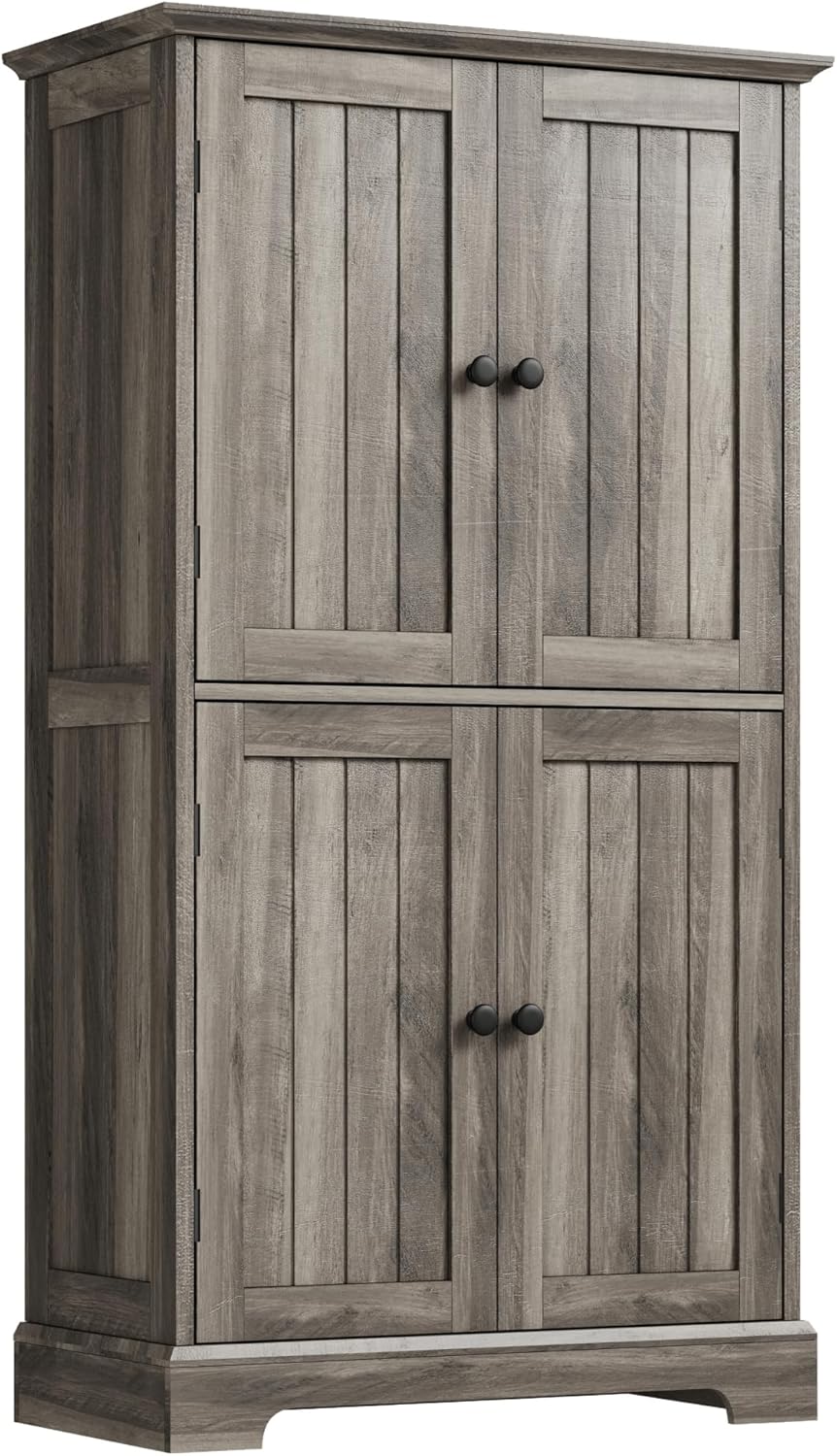 ChooChoo Bathroom Floor Cabinet, Modern Bathroom Storage Cabinet with 4 Door wourant