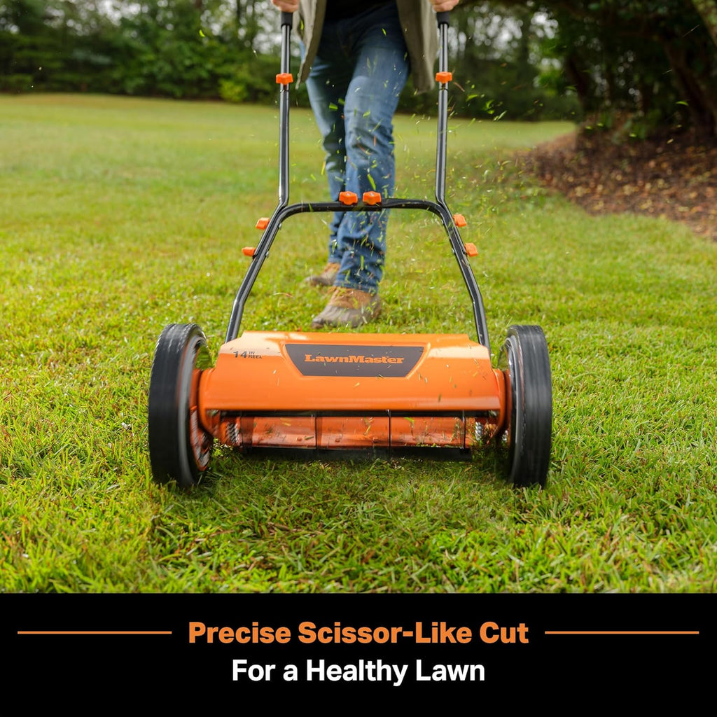LawnMaster LMRM1801 Push Reel Lawn Mower 18-Inch 5-Blade wourant