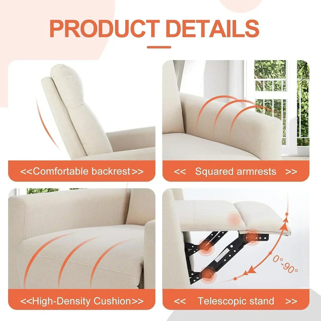Sweetcrispy Massage Recliner Chair for Adults Adjustable Home Theater Seating wourant