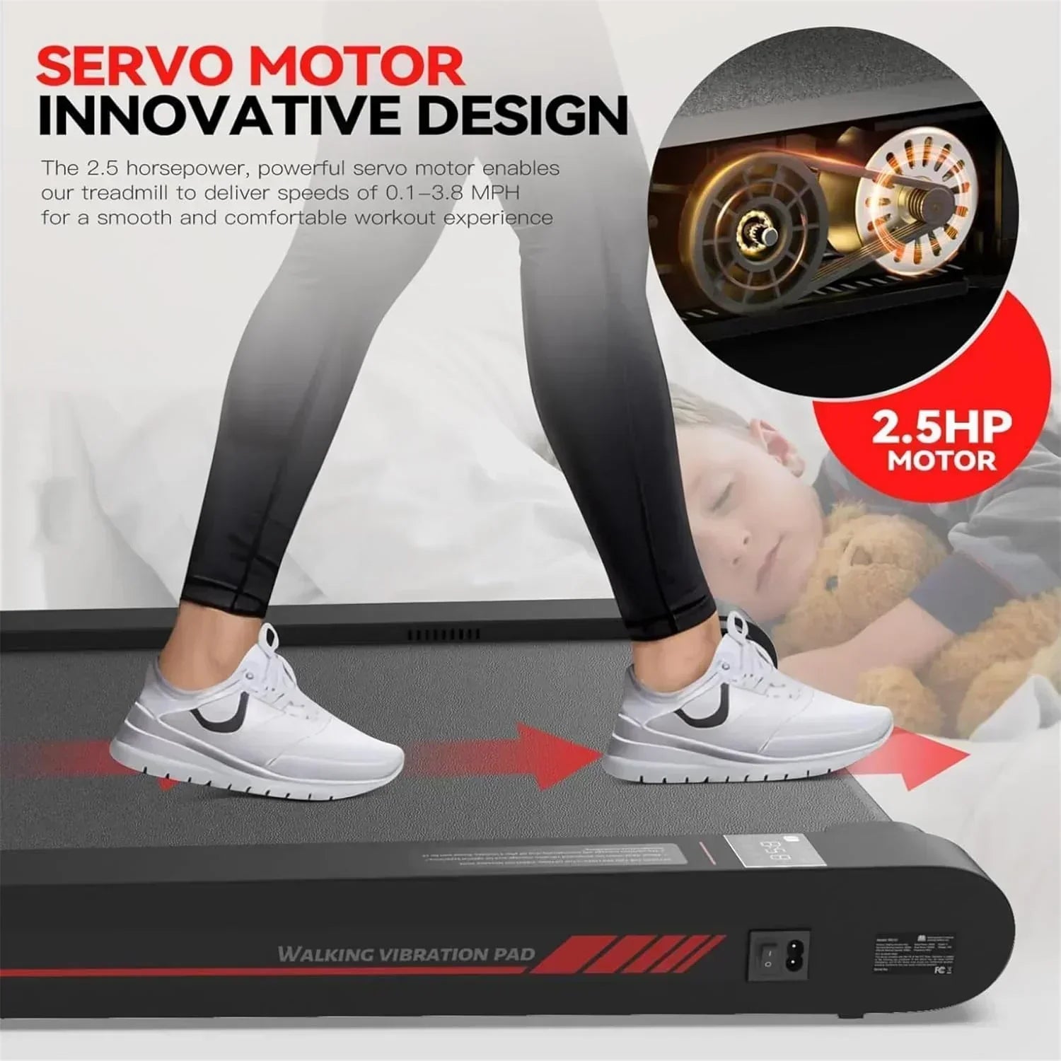 Sperax Walking Vibration Pad with APP 3 in 1 Under Desk Treadmill Walking Treadmill Pad wourant