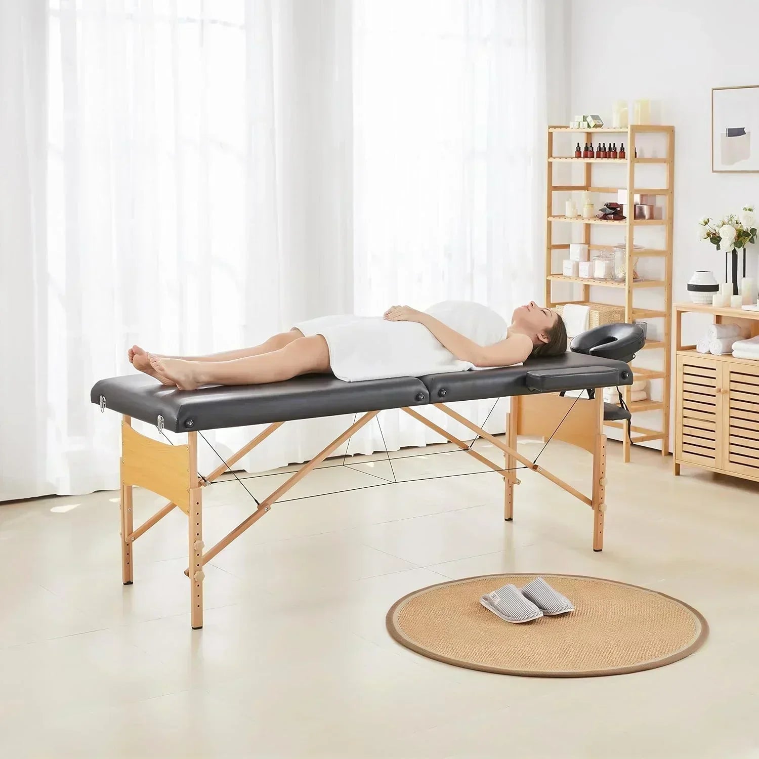Yaheetech Massage Table Portable Lash Beds Spa Bed Massage Couch Foldable Spa Tables wourant