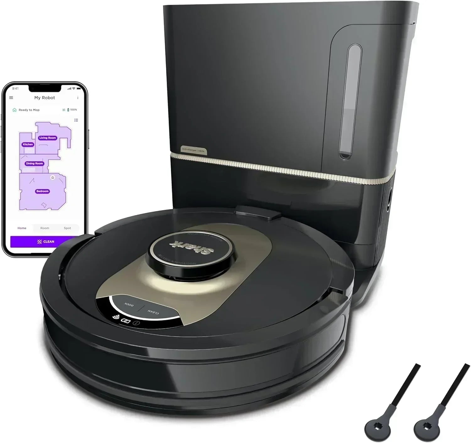 AI Robot Vacuum with XL HEPA Self-Empty Base Bagless 60-Day Capacity LIDAR Navigation wourant