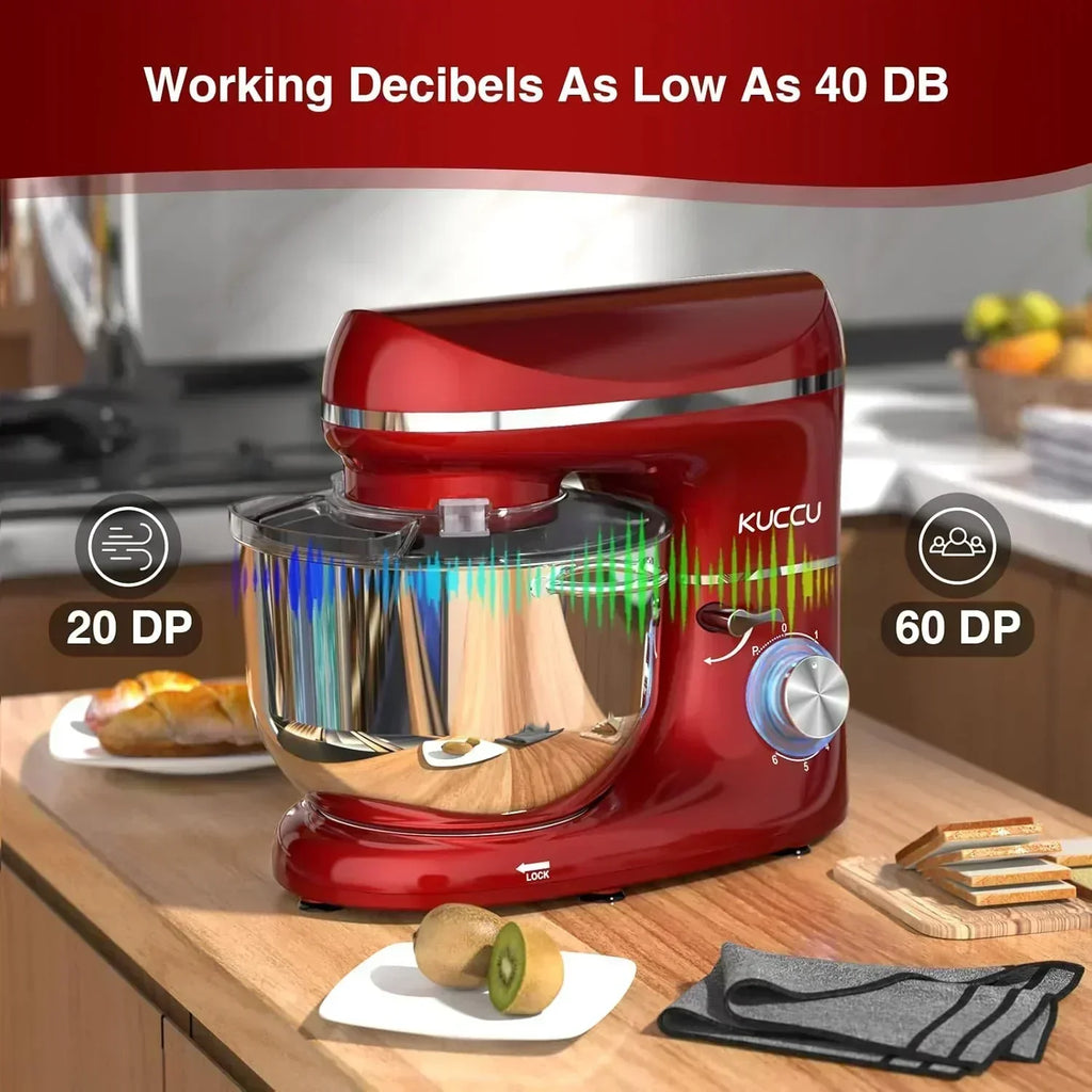 Stand Mixer 6.5 Qt 660W 6-Speed Tilt-Head Food Dough Mixer Kitchen Electric Mixer Stainless Steel wourant