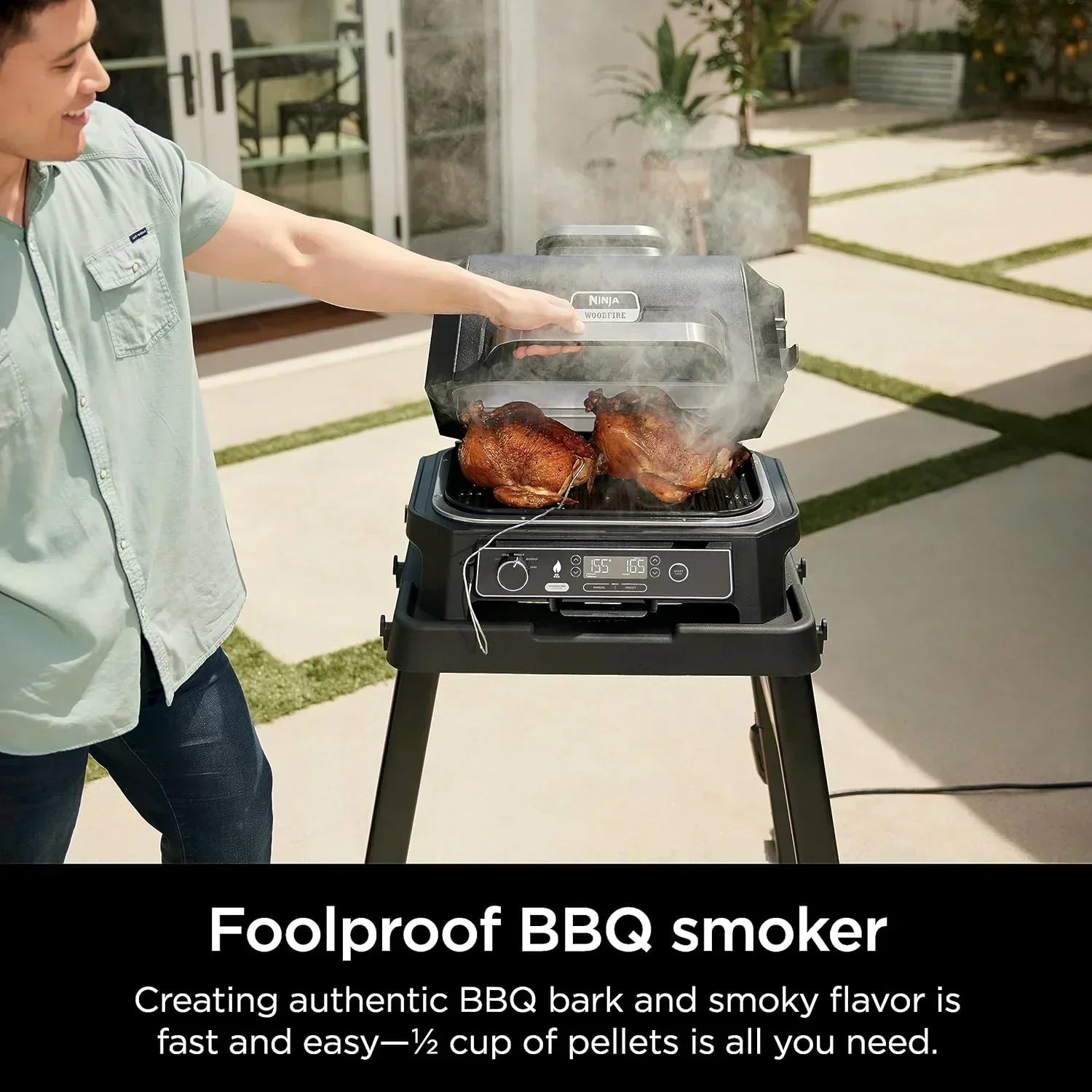 Ninja Woodfire Pro XL Outdoor Grill Smoker Thermometer 4-in-1 Master Grill BBQ Smoker Outdoor Air Fryer wourant