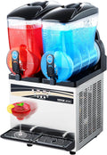 VEVOR Slushy Machine 15Lx2 Double Tank Commercial Margarita Machine 120 Cups Stainless Steel wourant