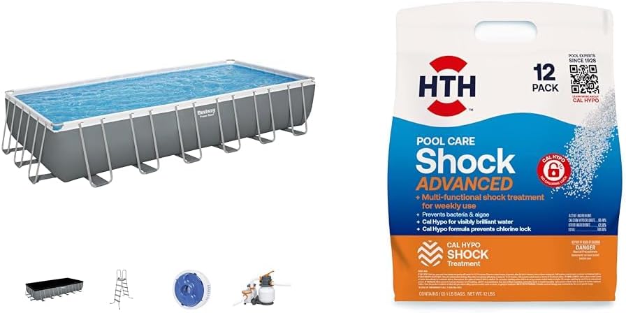 Power Steel 14' x 8'2" x 39.5" Oval Above Ground Pool Set Includes 530gal Filter Pump Ladder wourant
