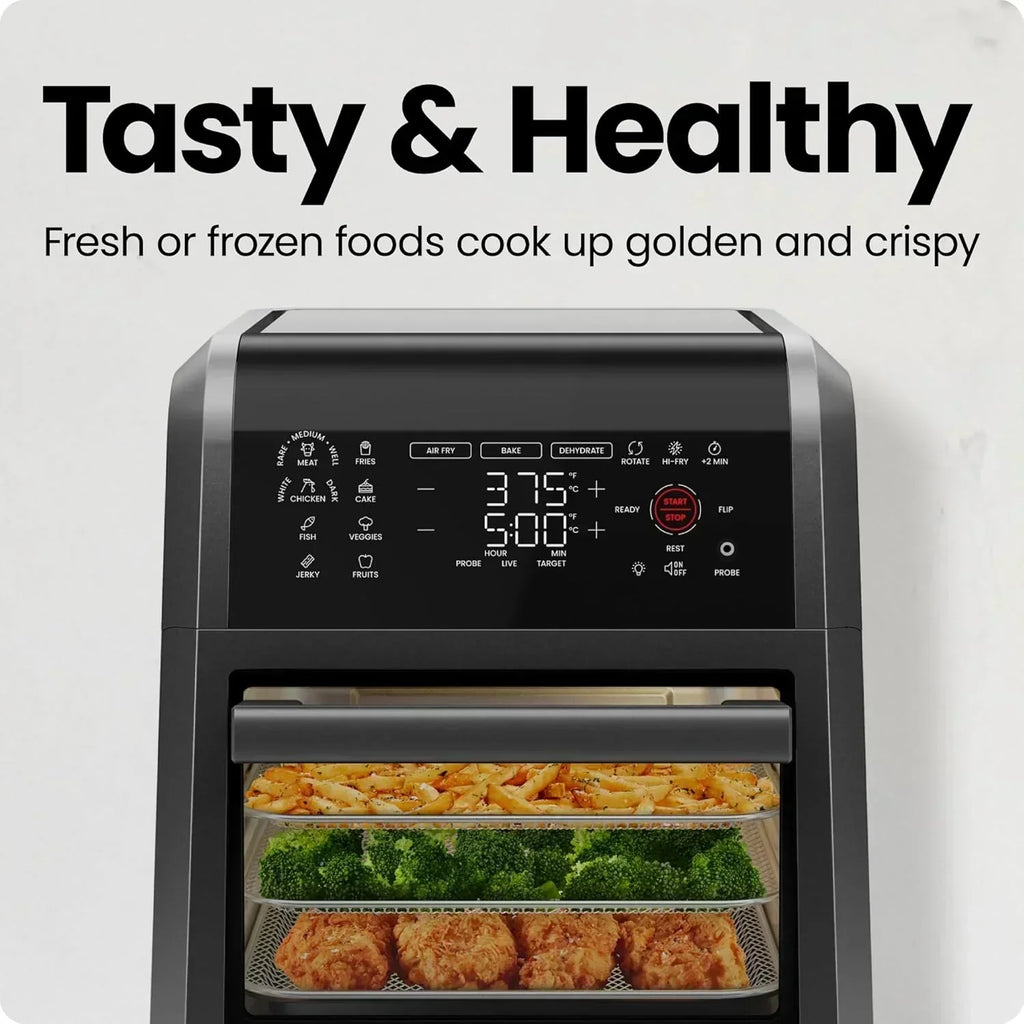 CHEFMAN ExacTemp 12-Quart Air Fryer with Integrated Smart Cooking Thermometer wourant
