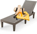 Outdoor Chaise Lounge Chair Lightweight Patio Lounge Recliner Chair with Adjustable Backrest wourant