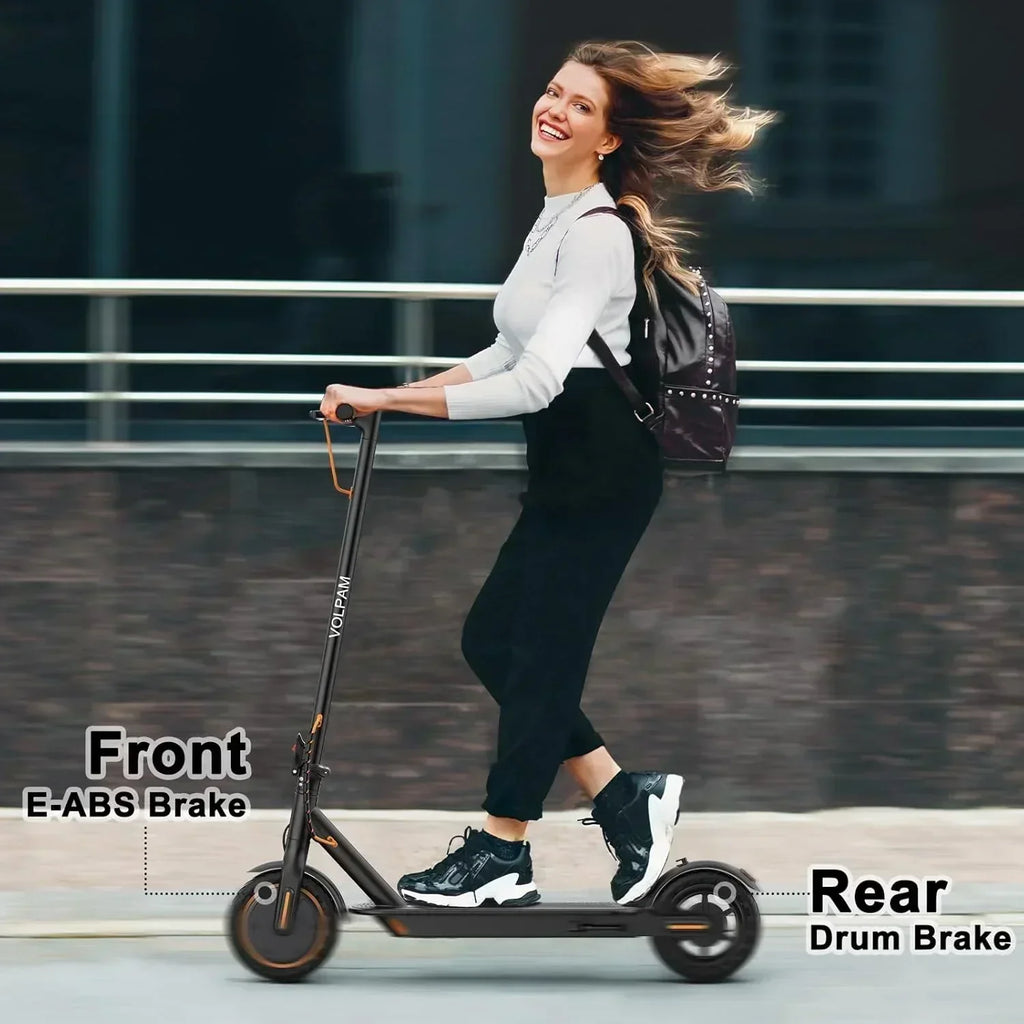 Volpam electric scooter Powerful electric motor Solid tires 28/21/12 mile range wourant