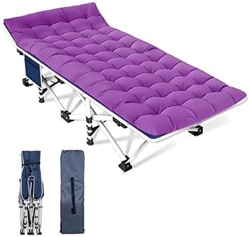 2-Pack Camping Cots with Mattress Comfortable Folding Bed Heavy Duty Baby Cot wourant