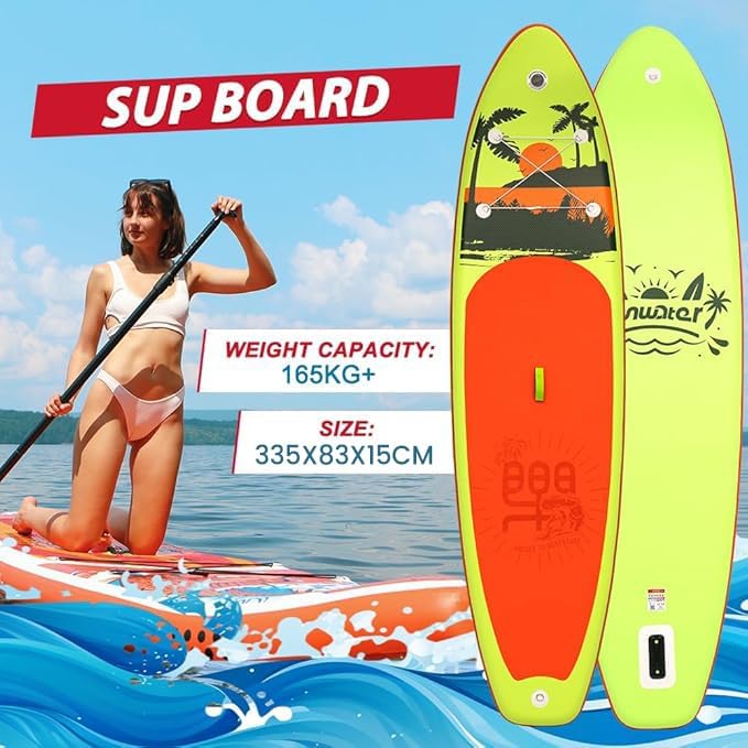 FunWater Stand Up Paddle Board Ultralight Inflatable Paddle Board with SUP Accessories wourant