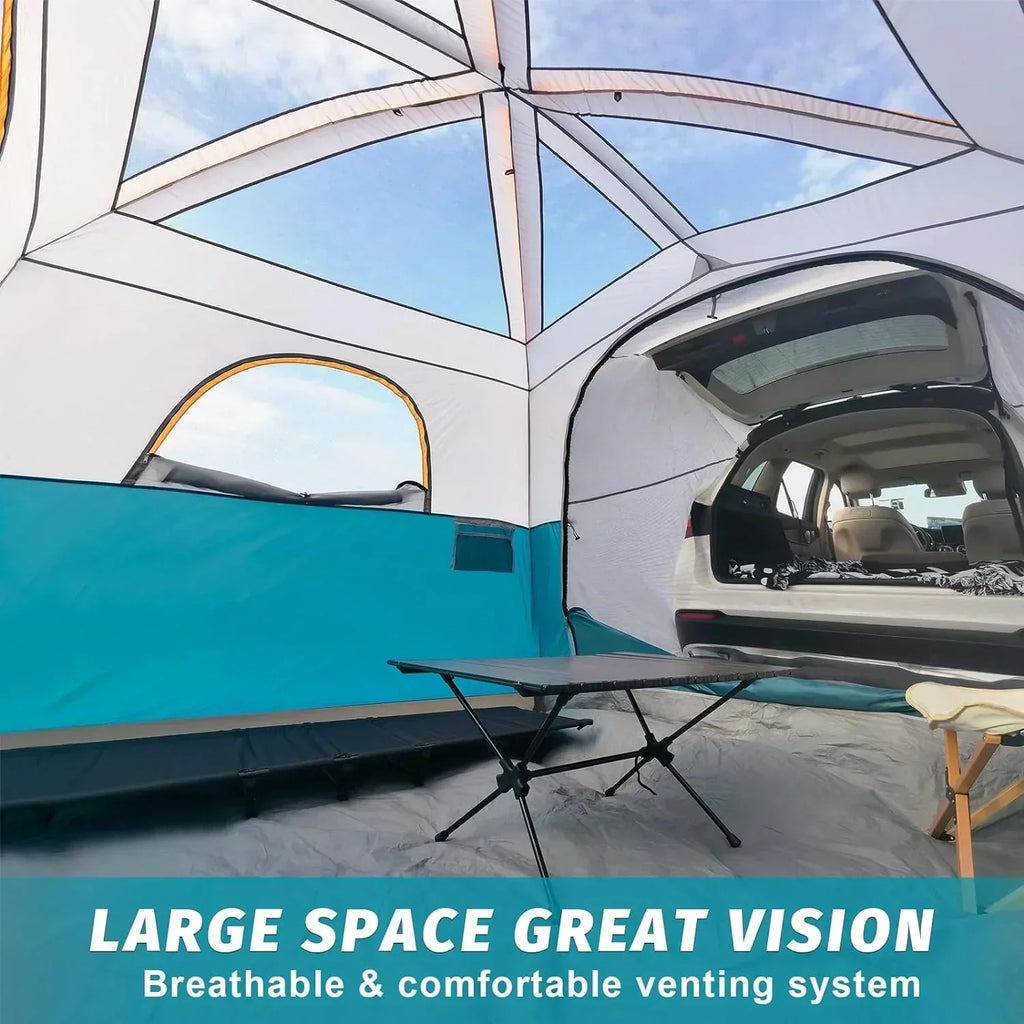 SUV Tent for Camping 6-Person SUV Tailgate Tent Easy Set Up with Rainfly 10'x9'x78in wourant