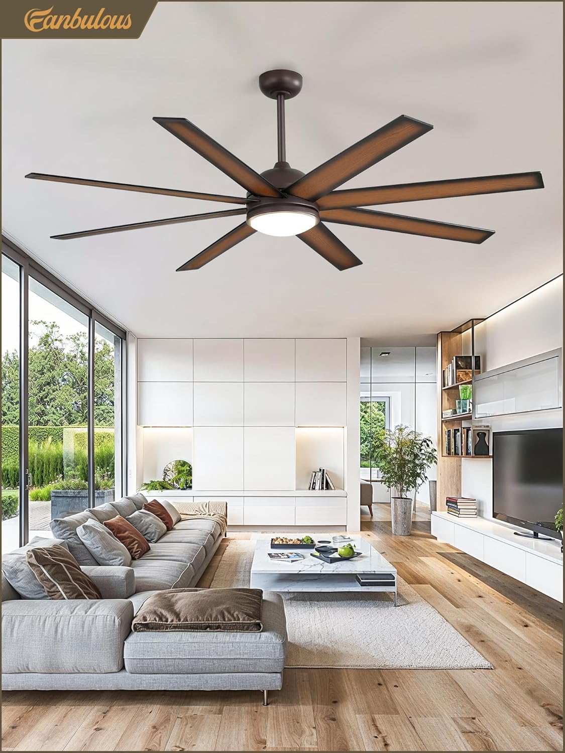 Ceiling Fan Indoor/Outdoor 8 Blades 65 inches wourant