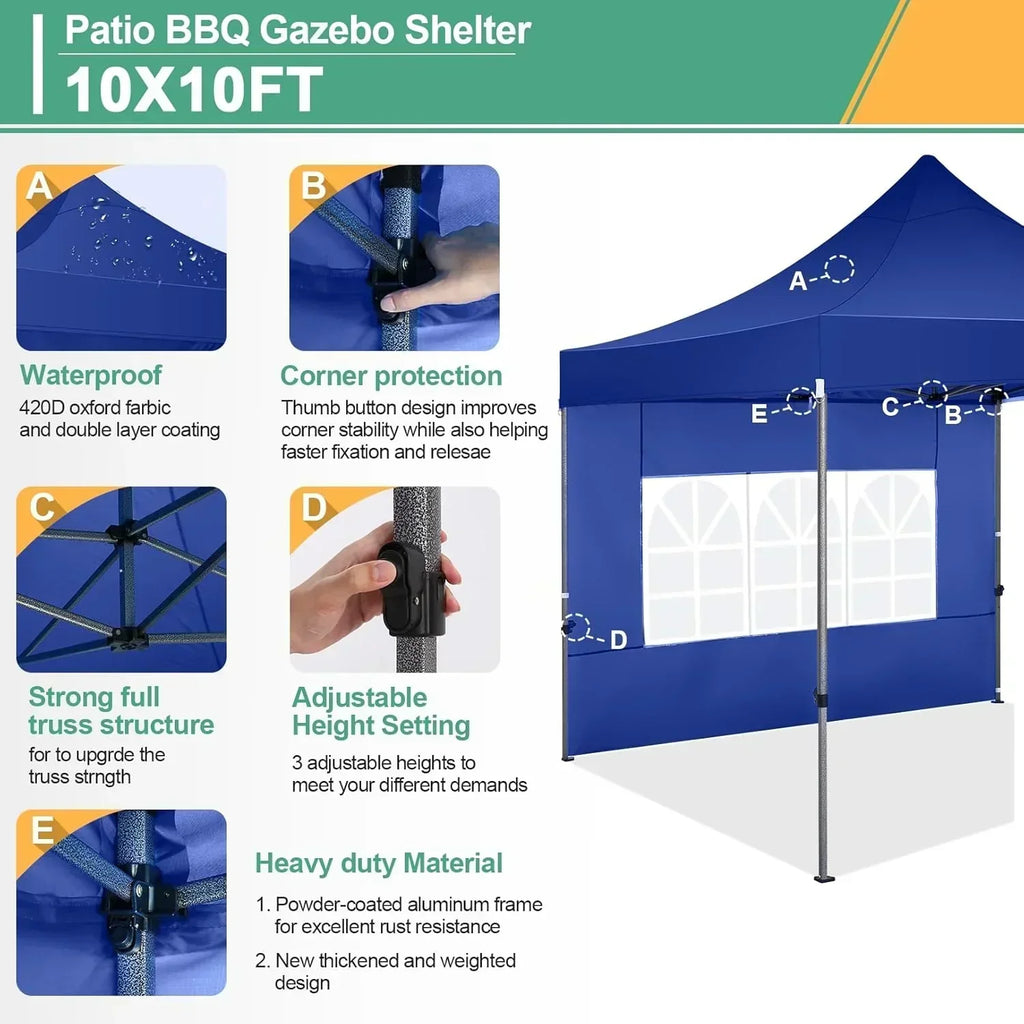 COBIZI 10x20 Heavy Duty Pop up Canopy Tent 6 sidewalls Commercial Canopy Wedding Party Tents wourant