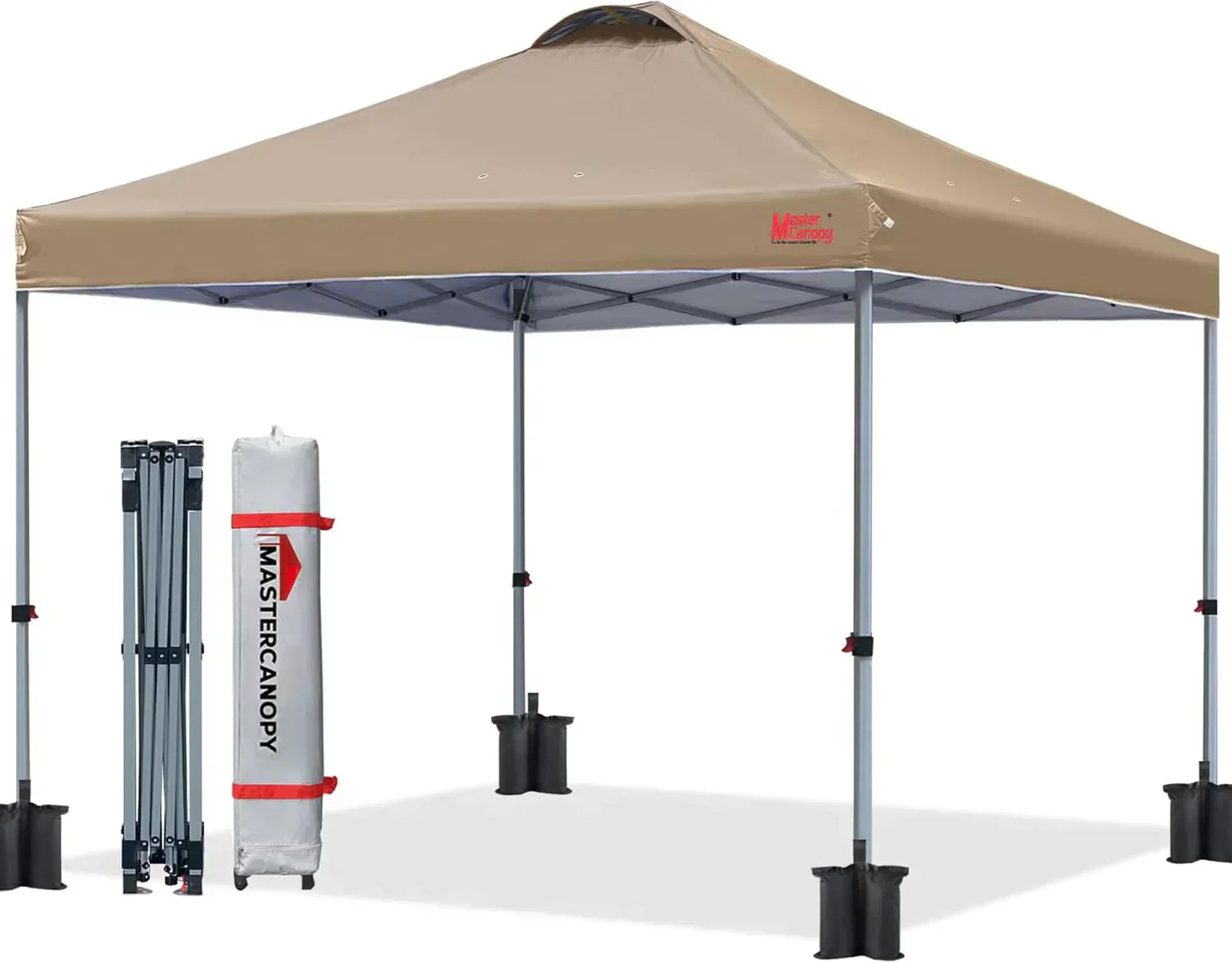 Durable Pop-up Canopy Tent with Roller Bag (10x10 Black) wourant