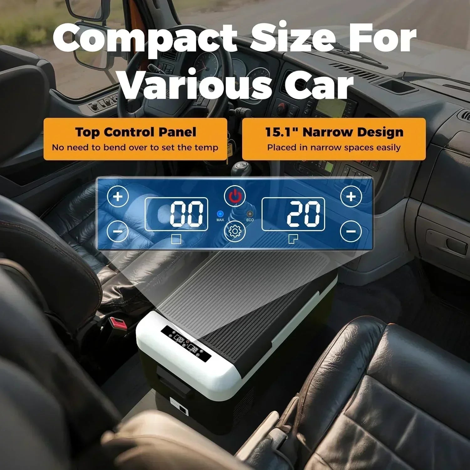 12V Refrigerator 21 Quart Portable Freezer 50 Hours Keep Cool Electric Cooler Car Refrigerator wourant