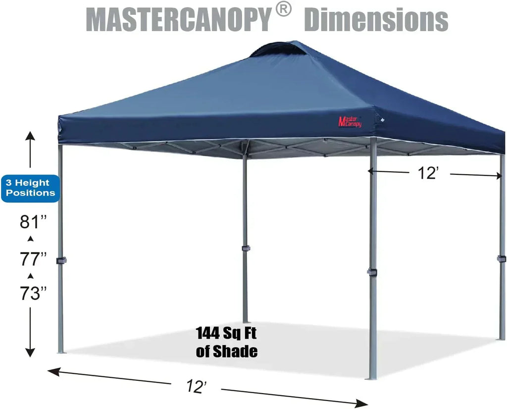 Durable Pop-up Canopy Tent with Roller Bag (10x10 Black) wourant