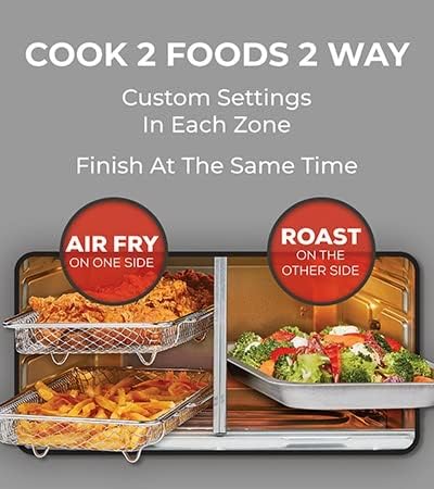 Emeril Lagasse Dual Zone 360 Air Fryer Oven Combo with French Door 25 QT Extra Large wourant