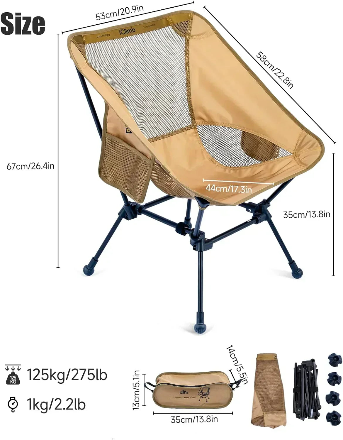Ultralight Compact Camping Folding Beach Chair wourant