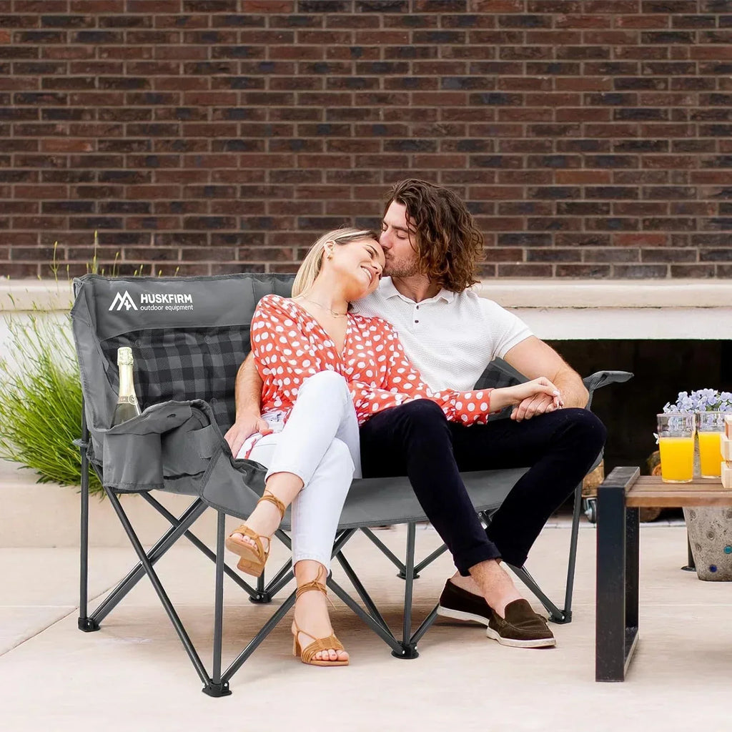 Camping Chair Upholstered Loveseat Heavy Duty Extra Large Camping Sofa Folding Sofa wourant