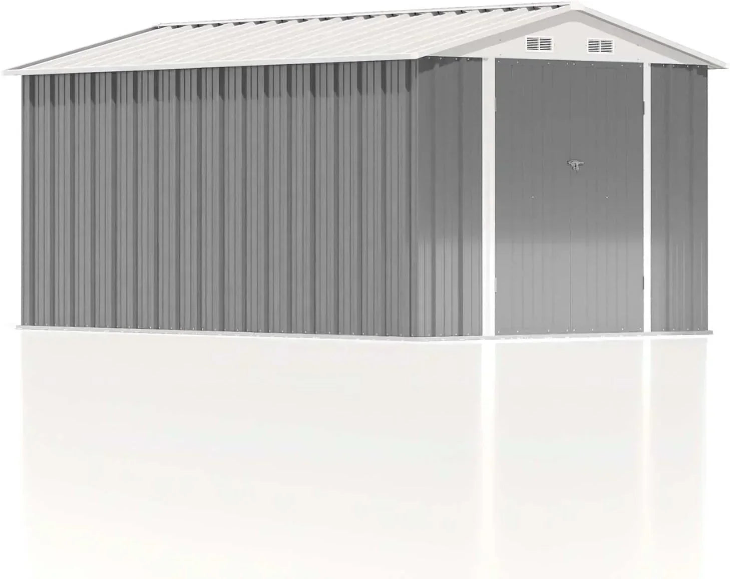 Patiowell 5x3 FT Outdoor Storage Shed Tool Shed with Sloping Roof and Lockable Door Metal Shed wourant