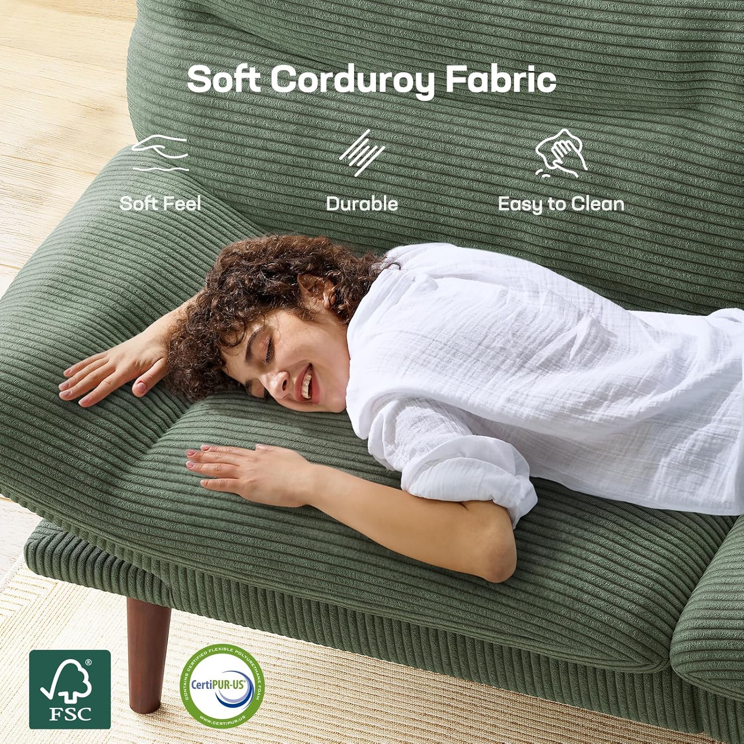 Futon Sofa Bed Futon Sofa Adjustable Back Armrests Converts to Small Sleeper Sofa Bed wourant