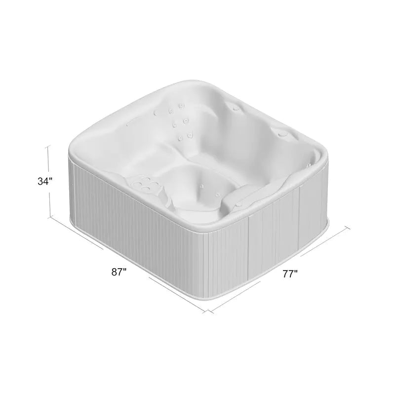Lifesmart Spas 5 Person 23 Jet Rectangular Plug And Play Hot Tub with Ozonator in Espresso wourant