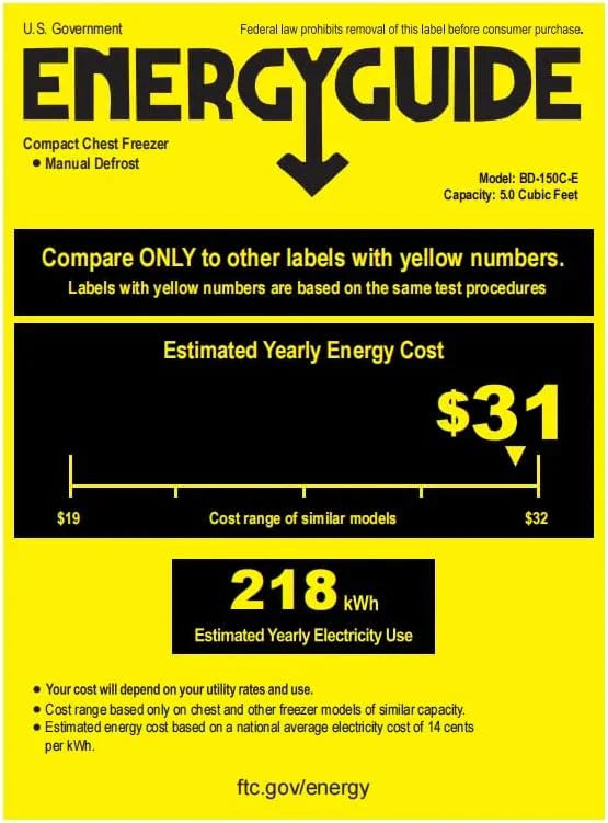 EUHOMY 3.5 Cu.Ft Chest Freezer with Removable Basket Small Deep Freezer Adjustable 7 Thermostat wourant
