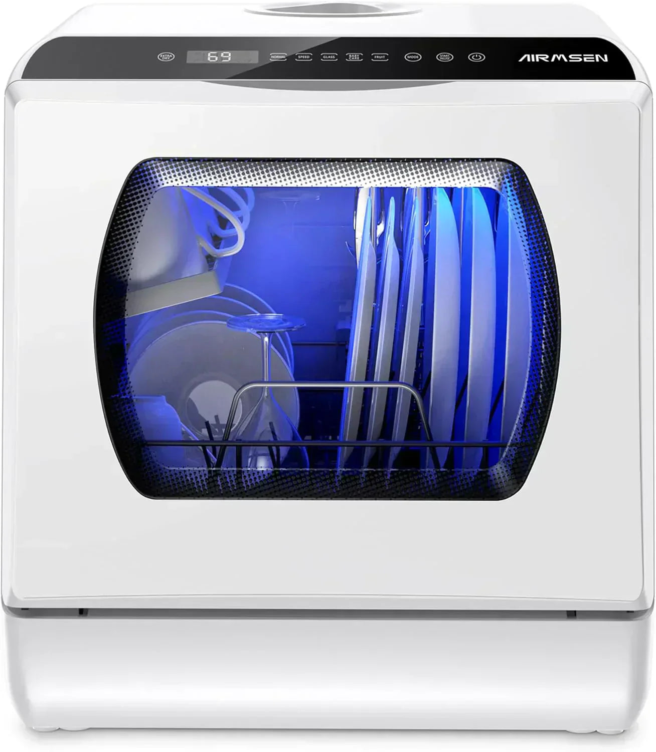 AIRMSEN portable tabletop dishwasher 5 washing programs mini dishwasher wourant