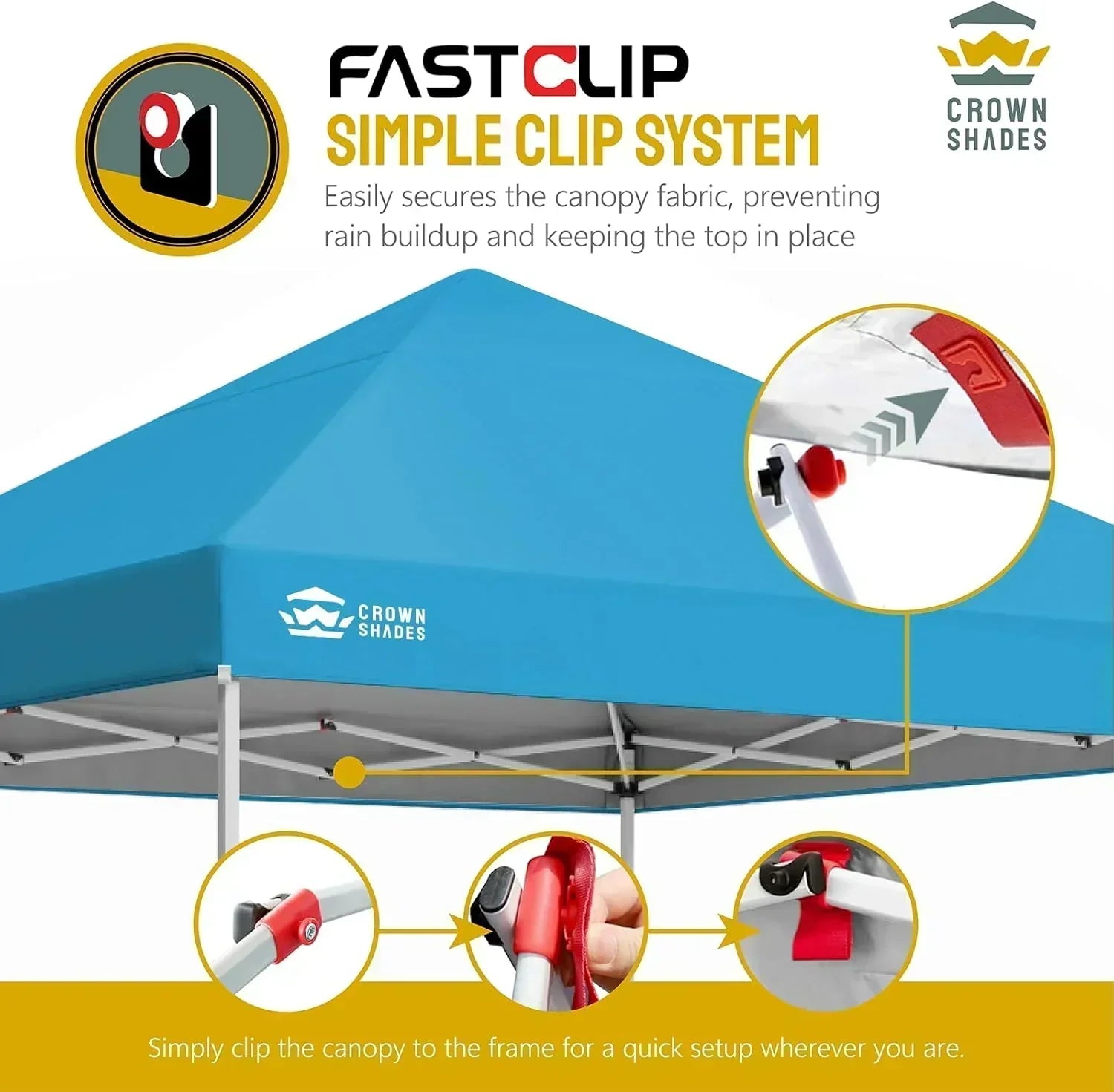 10x10 Pop-Up Awning One-Click Installation Beach Tent Outdoor Sunshade Silver Coated Top wourant