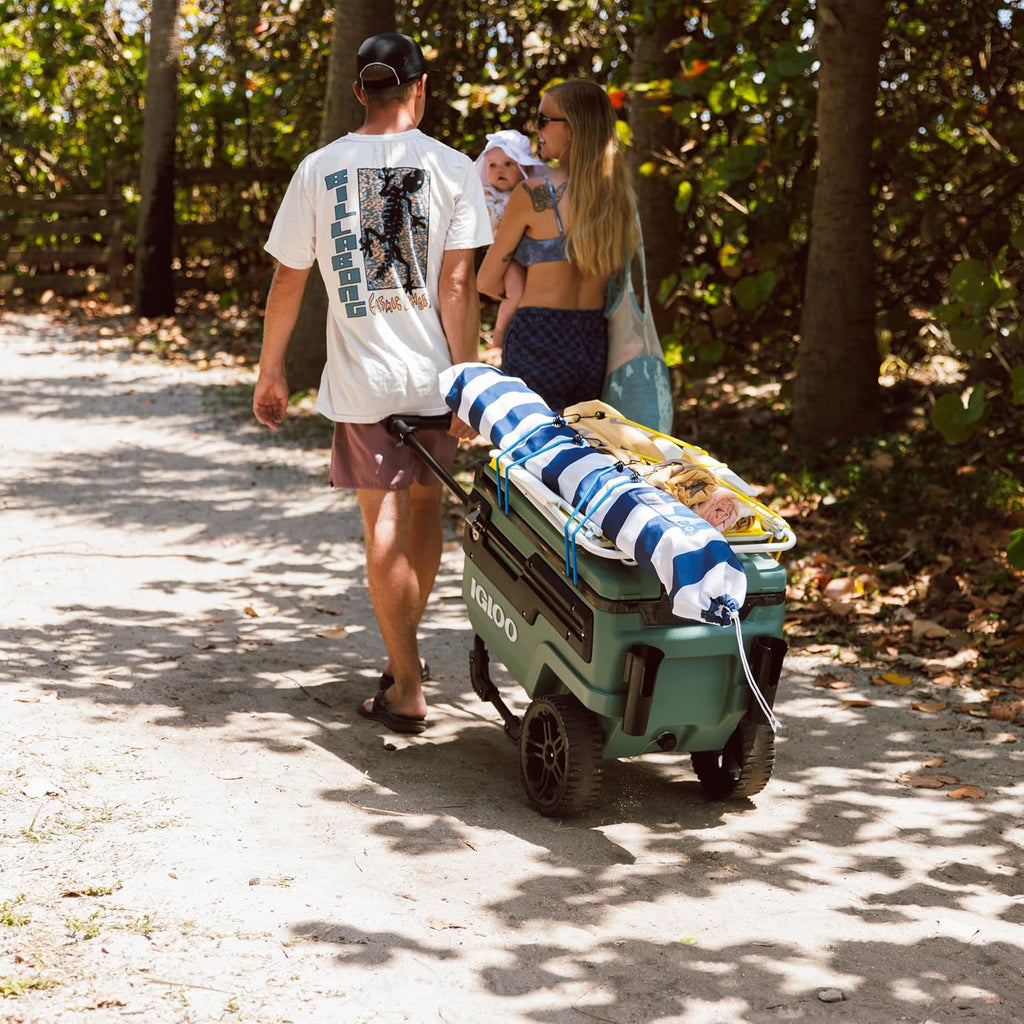 70Qt Wheeled Cooler Insulated Hard Shell Ice Chest wourant