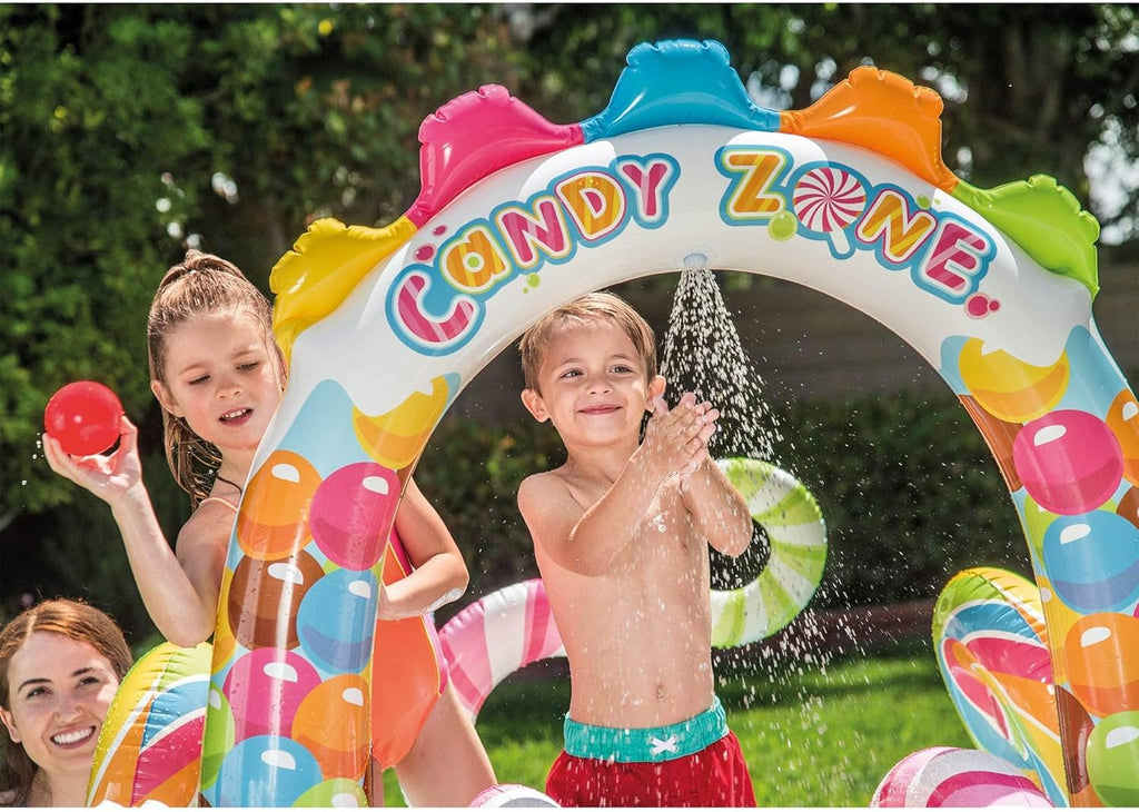 Intex 96" x 78" x 28" Inflatable Jungle Adventure Play Center Spray Kiddie Pool Water Slide wourant