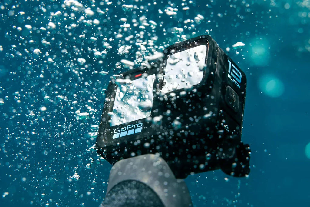 Black Waterproof Action Camera with 5.3K60 Video 27MP Photo Compatability HB-Series Lenses wourant