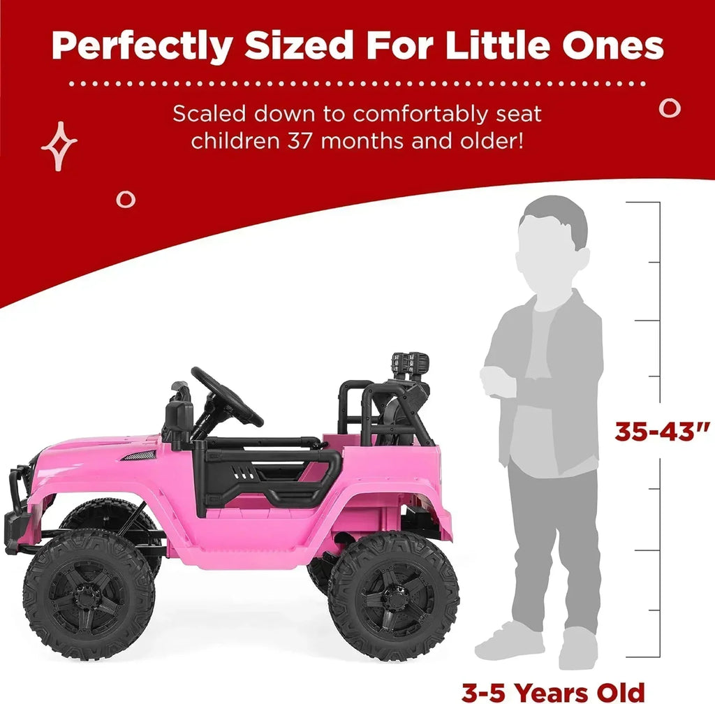 Best Choice Products 12V Kids Ride-On Truck Car with Spring Suspension and LED Lights wourant