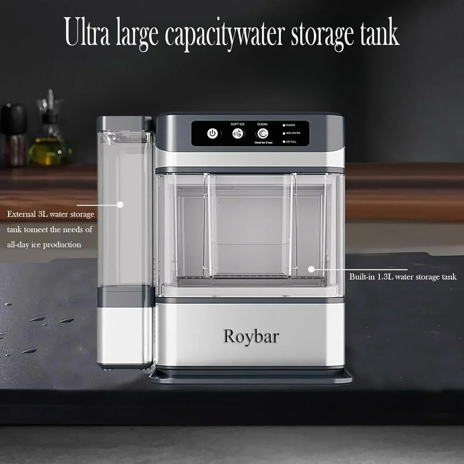 Large Capacity Ice Makers Countertop One-Click Operation Self-Cleaning Portable Ice Maker wourant