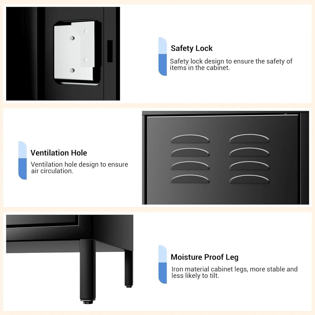 GAOMON Locker for Employees 6 Doors Locker Cabinet with Hooks Storage Locker wourant