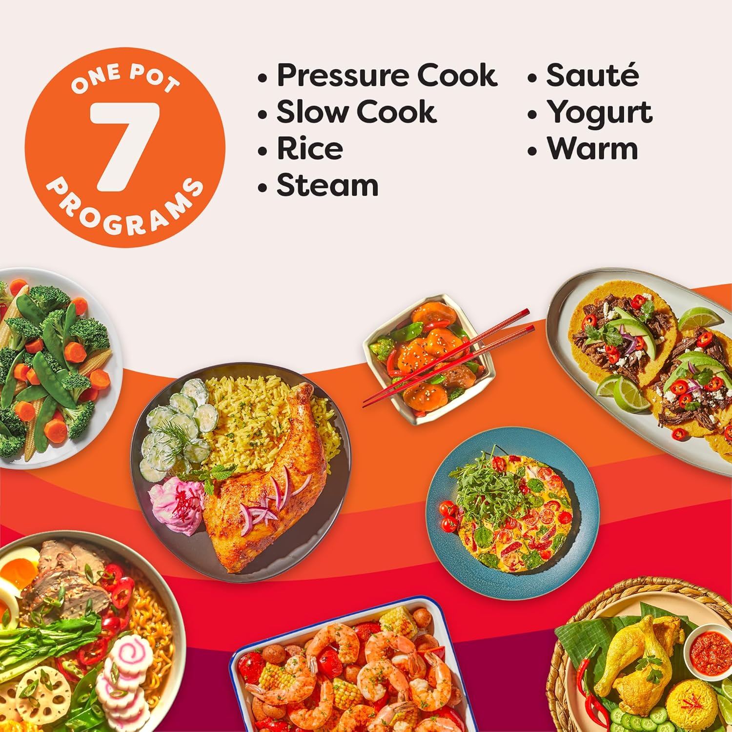 Instant Pot Duo 7 in 1 Electric Pressure Cooker Slow Cooker Rice Cooker Steamer Sauté Pan wourant