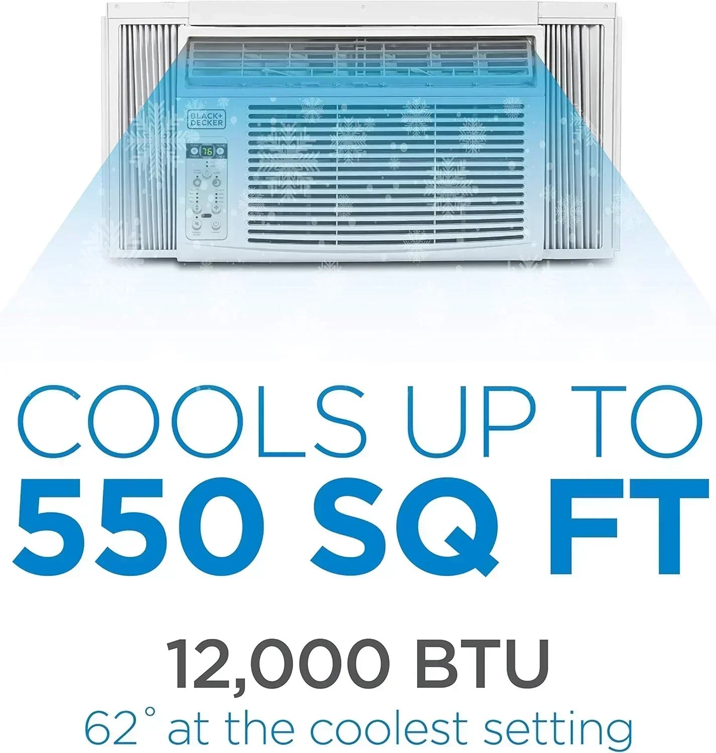 BLACK+DECKER Window Air Conditioner 5000 BTU Cools Up to 150 Square Feet AC Mechanical Controls wourant
