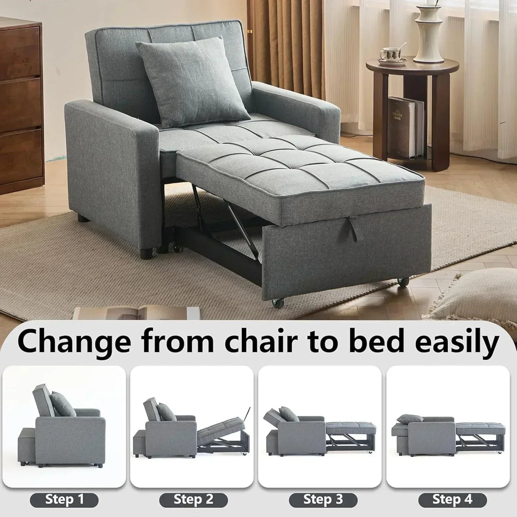 Sofa Bed Chair Convertible Sleeper Sofa with Pull-Out Bed wourant
