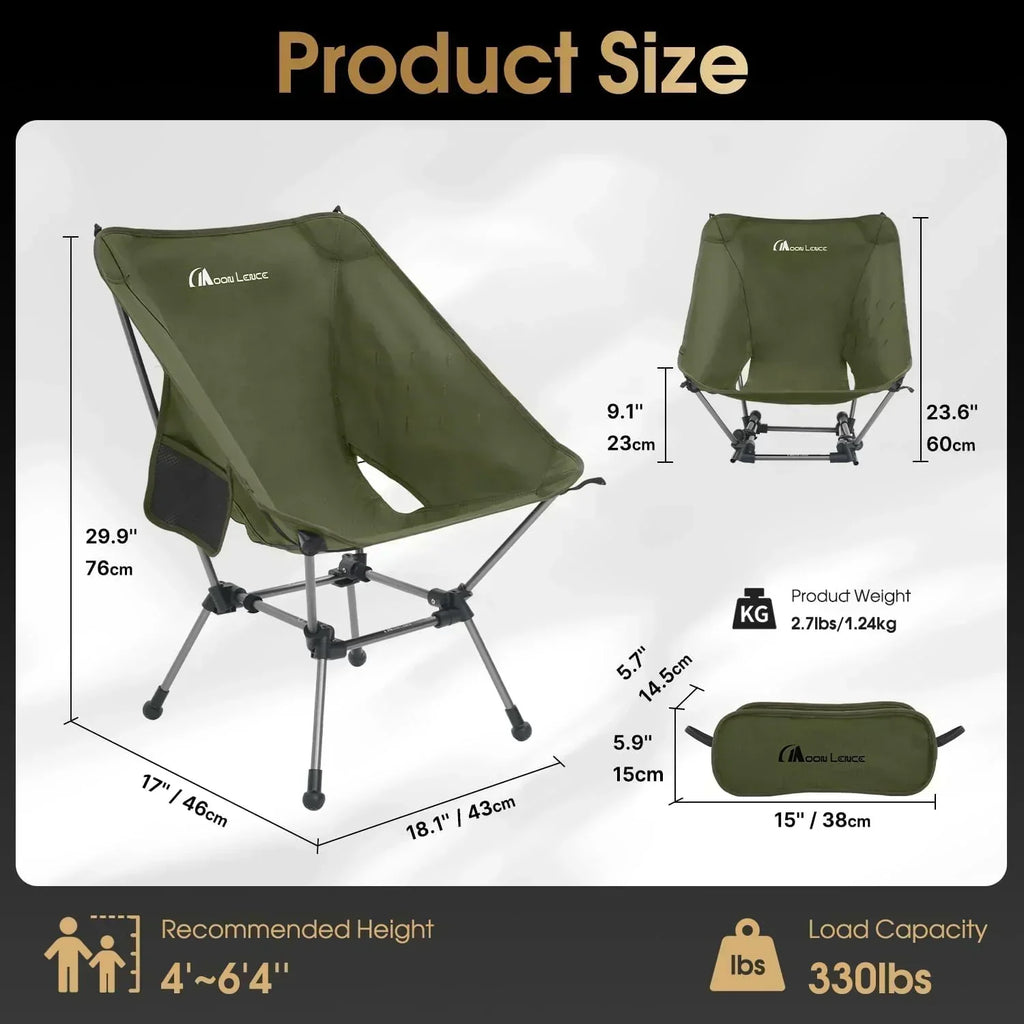 Portable Camping Chair Plus Folding Chair for Backpacking and Hiking wourant