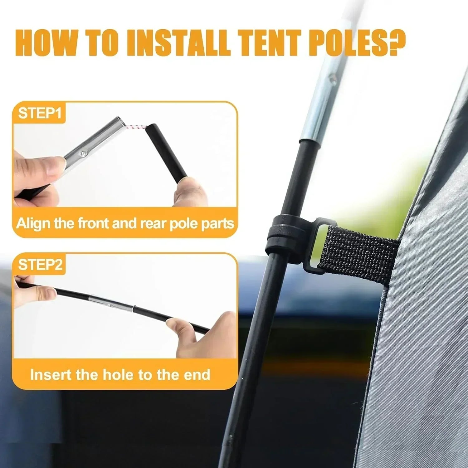 SUV Tent 5-9 Person Rectangle Car Tent for Family Waterproof Windproof for Car Camping Tents wourant