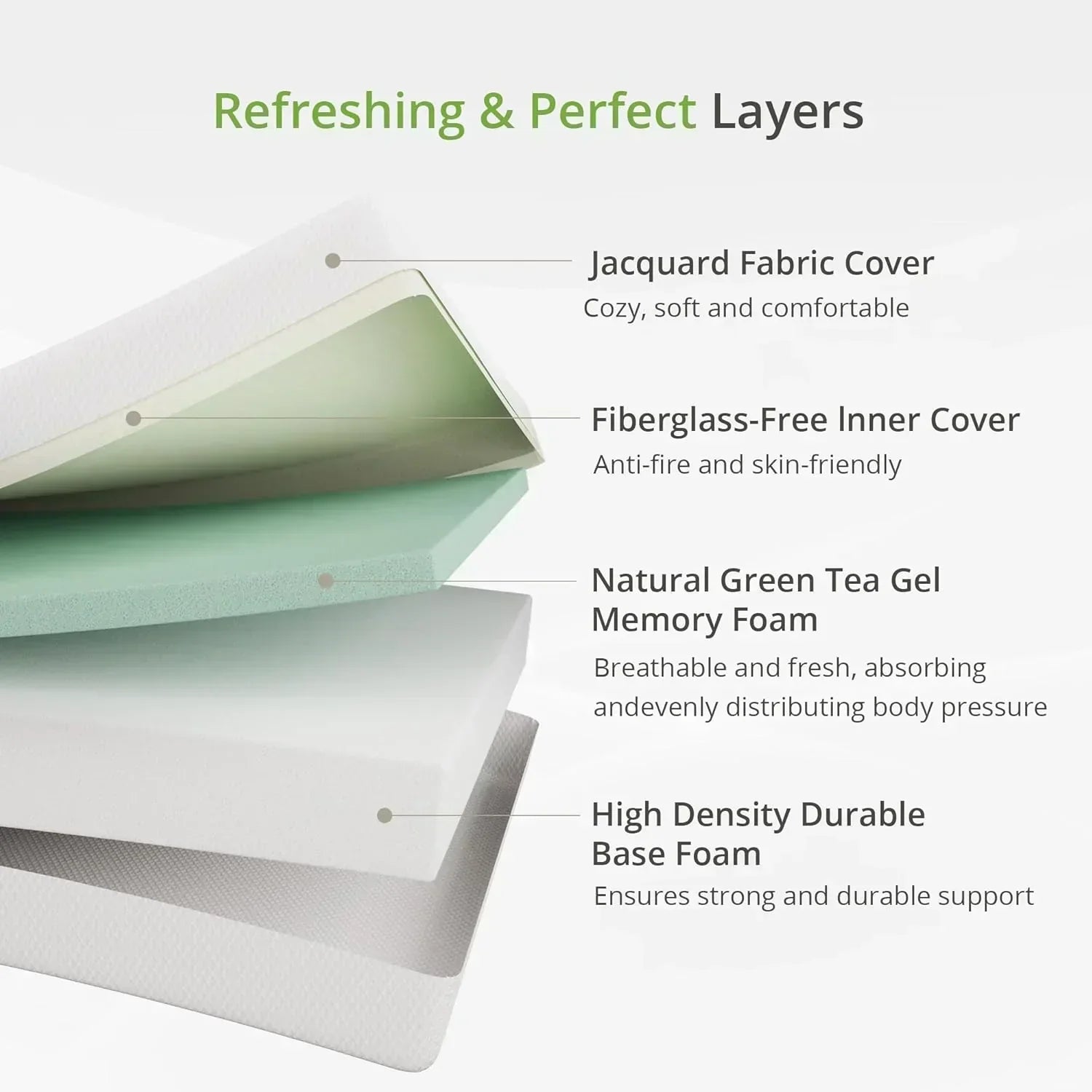 8-inch double mattress with memory foam for medium firm support wourant