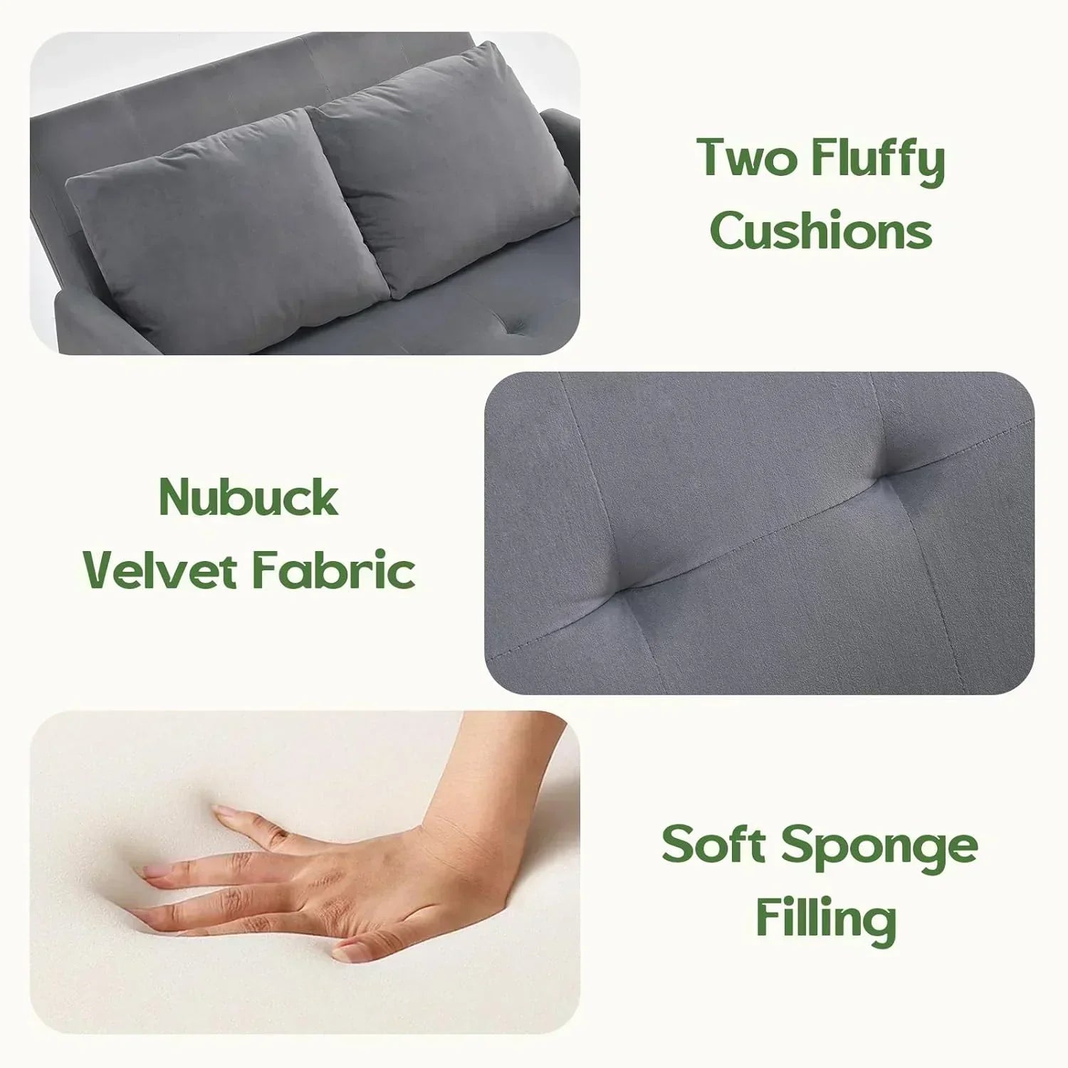 Sleeper Sofa Bed 3 in 1 Convertible Sleeper Couch Bed Pull Out Small Loveseat Sofa wourant