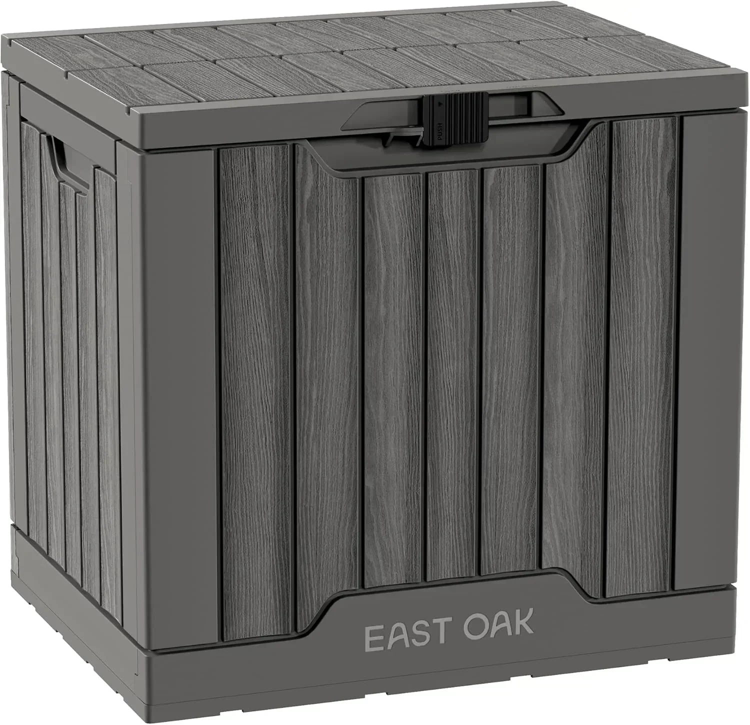 EAST OAK Outdoor Storage Box 60 Gallon Deck Box Indoor and Outdoor Use Waterproof Resin Storage wourant