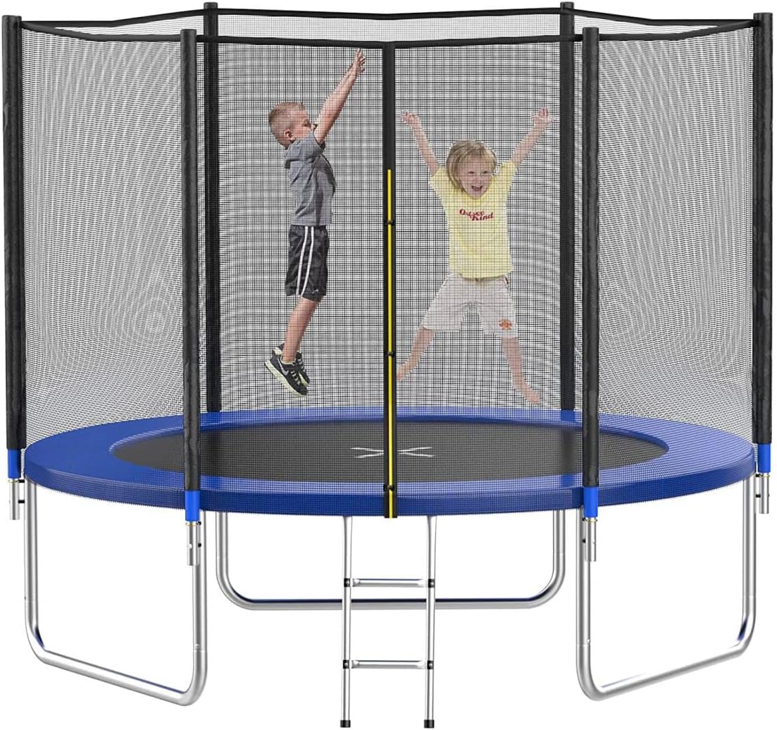 AOTOB 8FT 10FT 12FT 14 FT 15FT Trampoline with Safety Enclosure Net Outdoor Trampoline wourant