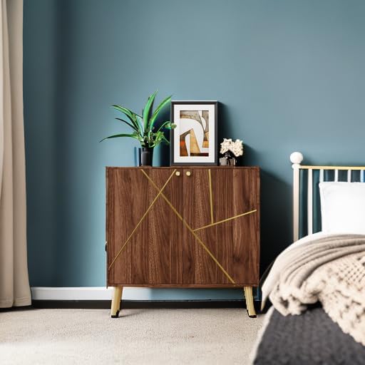 Free Standing Cabinet Black Wood for Living Room Bedroom Dining Room Hallway wourant