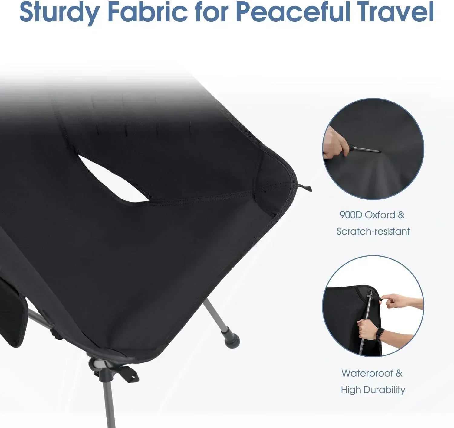 Portable Camping Chair Plus Folding Chair for Backpacking and Hiking wourant