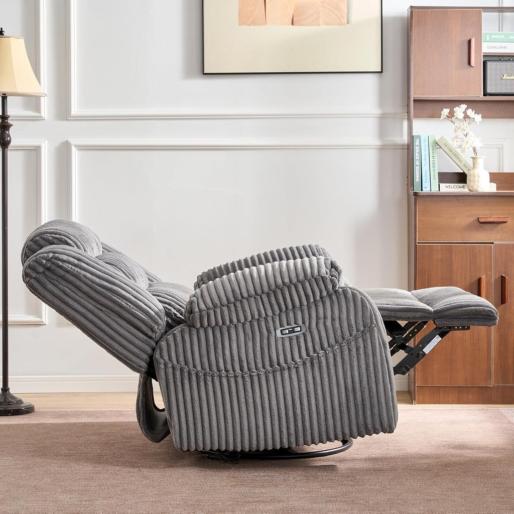 Electric rotary rocker lounge chair for adults with massage and calories USB charging ports wourant
